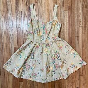 CIDER Floral Tapestry Mini Dress